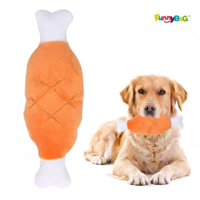 FUNNYB&G  Chicken Leg Dog Toy with Squeaker – Fun Interactive Toy Pettoys