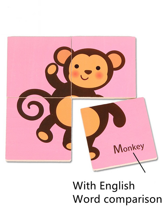 4-Piece Jigsaw Puzzles for Kids – Educational Puzzle Toy Set