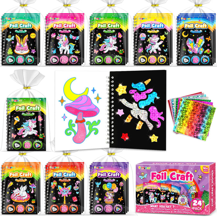 FUNNYB&G Foil Art Party Favors for Kids(Unicorn)
