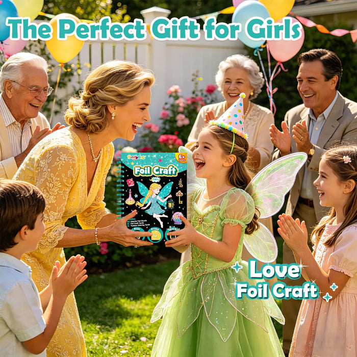 FUNNYB&G Foil Art Craft Kit for Girls 4-10 Years Old（Fairy）
