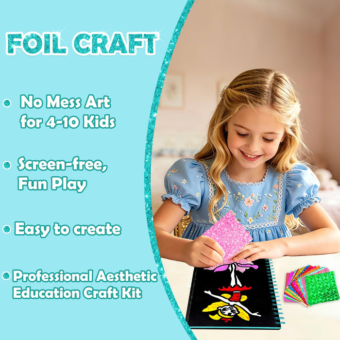 FUNNYB&G Foil Art Craft Kit for Girls 4-10 Years Old（Fairy）